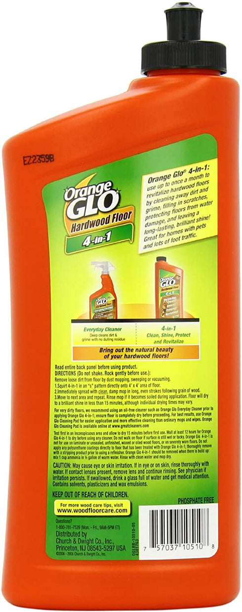 Orange Glo Hardwood Floor 4-in-1 Monthly Polish, 24 Oz (Pack of 2)