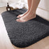 DEXI Bathroom Rug Mat, 24x16, Extra Soft and Absorbent Bath Rugs, Machine Wash Dry, Non-Slip Carpet Mat for Tub, Shower, and Bath Room, Charcoal