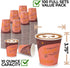 10 Oz. Disposable Paper Coffee Cups, 100-Pack Premium Cafe Coffee Cups - Grab 'n Go Cups for Home, Office, Cafe, Restaurant (100 Cups ONLY)