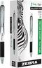Zebra Pen Z-Grip Flight Retractable Ballpoint Pen, Bold Point, 1.2mm, Black Ink, 12-Count