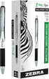 Zebra Pen Z-Grip Flight Retractable Ballpoint Pen, Bold Point, 1.2mm, Black Ink, 12-Count