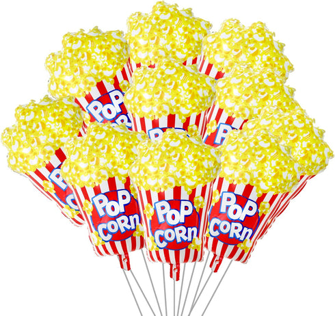 26 x 17 inch Popcorn Party Balloons Movie Popcorn Balloon Foil Party Balloon mylar balloon Movie Night Themed Party Decoration Balloons,10 pcs