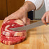 BOLEXINO 8 Inch Curved Steak Knive, Long Butcher Breaking Knife for Slicer, Meat Cutting Chef Knife, High-carbon Stainless Steel Cimeter Scimitar Knife w/Rgonomic Handle