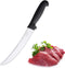 BOLEXINO 8 Inch Curved Steak Knive, Long Butcher Breaking Knife for Slicer, Meat Cutting Chef Knife, High-carbon Stainless Steel Cimeter Scimitar Knife w/Rgonomic Handle