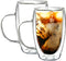 Youngever 2 Pack Glass Coffee Cups, Double Wall Thermo Insulated Coffee Cups, Glass Coffee Mugs (15 Ounce)