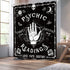 Homewelle Gothic Psychic Goth Shower Curtain 60Wx72L Inch Spooky Moth Tarot Halloween Ouija Hands Palmistry Reading Witch Cool Palm Hippy Mysterious Whimsy Edgy Polyester Fabric Bathtub Bathroom Decor