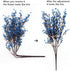 LUCKY SNAIL Artificial Flowers, 5 PCS Babys Breath Artificial Flowers Bulk Artificial Gypsophila Bouquets Real Touch Fake Flowers for Wedding Home Party Office Table Centerpiece Decor (Blue)