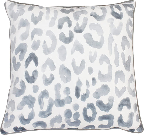 Thro by Marlo Lorenz 20x20 Miron Cheetah Velvet Throw Pillow, 1 Count (Pack of 1), Gray