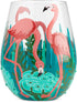 Enesco Lolita Wine Glass Fancy Flamingo