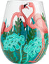 Enesco Lolita Wine Glass Fancy Flamingo