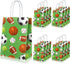20 PCS Sports Party Favor Bags Soccer Goodie Bags Sports Birthday Party Gift Bags Basketball Themed Bags Football Sports Party Supplies Bags Decorations for Kids