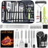 Leonyo Grilling Accessories 32PCS in Case, Professional Portable BBQ Grill Utensil Set for Kitchen Outdoor Cooking Camping Grilling Smoking, Great Gift for Men Women, Heavy Duty & Dishwasher Safe