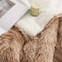EMME Faux Fur Throw Blanket Fuzzy Soft and Plush Shaggy Fall Throw Blankets for Bed Long Fur Solid Warm Cozy Luxurious Fluffy Blanket for Sofa, Couch as Gift Home Decor (Throw, Tie Dye Beige)