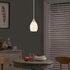 Glassland Pendant Light, 1 Light Kitchen Lighting in Brushed Nickel with White Glass, ETL Listed