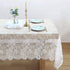 White Lace Tablecloth Rectangle 2 Pieces 60x120 Inch Embroidered Lace Rustic Table Cover for Birthday Party Wedding Baby Bridal Shower