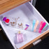 Clear Drawer Organizer, Dedoot 6 Compartments Acrylic Organizer Durable Plastic Square Cube Storage Bin for Makeup, Jewelry, Pen, Small Items, 15x2.5x2.6inches