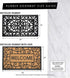 DII Rubber Doormats Collection All Weather, 18x30, Leaf Border