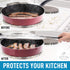 Splatter Screen for Frying Pan - Stops Almost 100% of Hot Oil Splash - X Large 15.5" Stainless Steel Grease Guard Shield and Catcher- Keeps Stove and Pans Clean & Prevents Burns When Cooking by Zulay