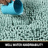Bathroom Rugs Bath Mat Bath Rugs Bath Mats for Bathroom Non Slip Extra Thick Buncy Soft Chenille Bath Rug Fulffy Shag, Indoor Rug Carpet for Entry Living Room (Aqua, 20" x 32")