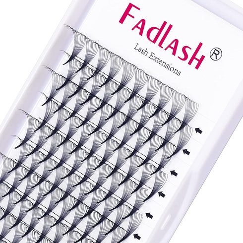 Lash Extensions Premade Fans 10D 0.07 D Curl Volume Lash Extensions Lash Fans 11mm Short Stem Volume Fans Eyelash Extensions Supplies (10D-0.07-D, 11mm)