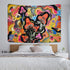 Mushroom Tapestry Hippie Eyes Tapestries Stars Tapestry Colorful Flowers Tapestry Wall Hanging for Room(51.2 x 59.1 inches)