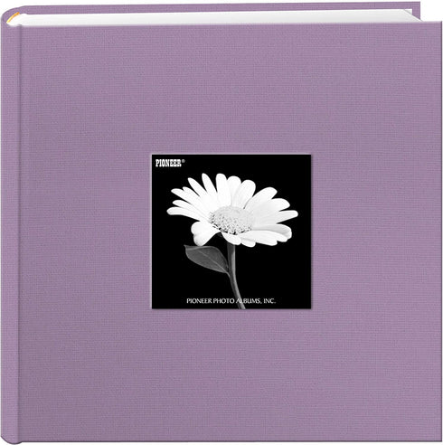 Fabric Frame Cover Photo Album 200 Pockets Hold 4x6 Photos, Misty Lilac