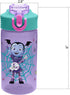 Zak Designs Vampirina 16 oz Plastic Water Bottle with Reusable Straw, PP Park, Vampirina & Wolfie