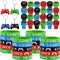 60 Pieces Video Game Party Favors Set Includes 20 Video Game Bracelets Wristbands, 24 Video Game Stampers, 16 Game Handle Keychains for Video Game Party Supplies Birthday