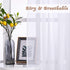 NICETOWN Sheer Curtains Extra Length - Wide Solid Voile Window Panels for Patio/Sliding Door/Living Room (54" W x 108" L, White, 2 Pieces)