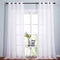 NICETOWN Sheer Curtains Extra Length - Wide Solid Voile Window Panels for Patio/Sliding Door/Living Room (54" W x 108" L, White, 2 Pieces)