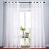 NICETOWN Sheer Curtains Extra Length - Wide Solid Voile Window Panels for Patio/Sliding Door/Living Room (54" W x 108" L, White, 2 Pieces)