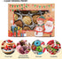 24 Pack Christmas Cookie Boxes for Gift Giving Christmas Bakery Box with Window Large Kraft Holiday Baking Box with Lids for Pastries Treat Cupcakes Dessert Candy 8.3 x 5.9 x3.7 Inch by Superlele