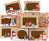 24 Pack Christmas Cookie Boxes for Gift Giving Christmas Bakery Box with Window Large Kraft Holiday Baking Box with Lids for Pastries Treat Cupcakes Dessert Candy 8.3 x 5.9 x3.7 Inch by Superlele