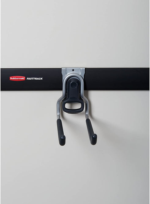 Rubbermaid Fasttrack Multi-Purpose Hook, Good for Holding Cords, Lawn Chairs, Shovels, and Kids Toys, Holds up to 50 Pounds