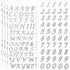 5 Sheets Graduation Cap Stickers Decoration Glitter Alphabet Letter Stickers Self-Adhesive Rhinestone Letter Number Stickers for Grad Cap Craft Decorations (Silver)