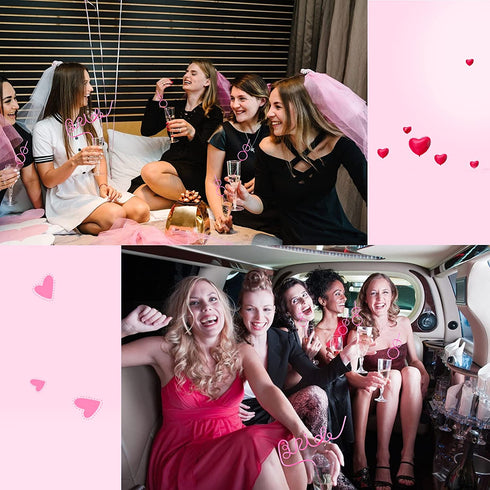 Bride Straw Bachelorette Party Supplies Diamond Straws 20PCS Plastic Drinking Smoothie Straws Bridal Shower Favors Supplies Hen Party Decorations Bride to Be Gift Pink