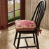VHC Brands Star Cotton Primitive Tabletop Kitchen Tie Back(s) Appliqued Square Chair Pad, King, Burgundy Red