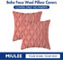 MIULEE Park of 2 Decorative Throw Pillow Cover Boho Velvet Pillow Cases Soft Plush Short Wool Cushion Case for Sofa Couch Living Room Bedroom, 20x20 Inch, Coral Red