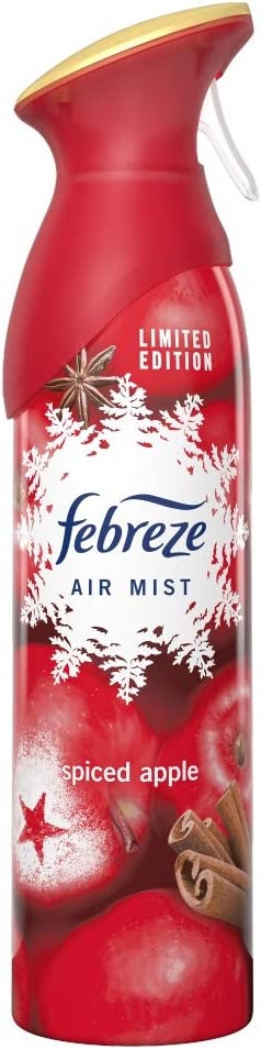 Febreze Air Mist Air Freshener Spray, Winter Collection Limited Edition, Spiced Apple Scent, 10.1 oz. (Pack of 3)