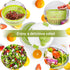 PTNITWO 5L Salad Spinner Large, Lettuce Spinner Dryer With Comfortable Handle, Safe Locking Lid and Non-slip Base, BPA Free, Vegetable Washer with Bowl for Cleaning and Drying Salad Greens and Fruit