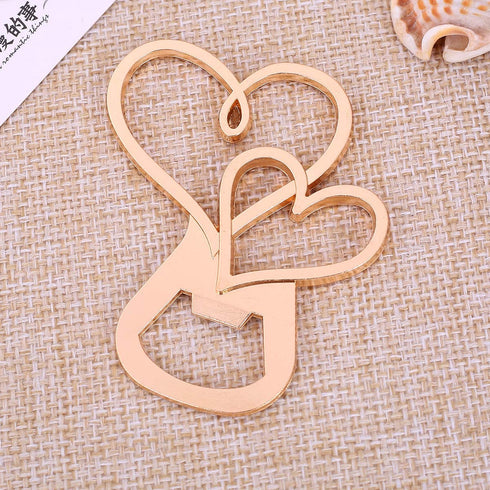 Double Heart Bottle Opener Wedding Favors And Gifts with Exquisite packaging Box Wedding Gifts For Guests Wedding Baby Shower Souvenirs Party Supplies 12pcs WeddParty(Double Heart)