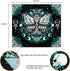 Death Moth Tapestry Skull Tapestry Butterfly Tapestry Gothic Skeleton Tapestry Blue Mandala Tapestry Wall Hanging for Room(51.2 x 59.1 inches)