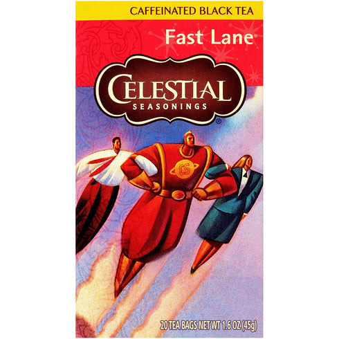 Celestial Seasonings Black Tea, Fast Lane, Contains Caffeine, 20 Tea Bags (Pack of 6)