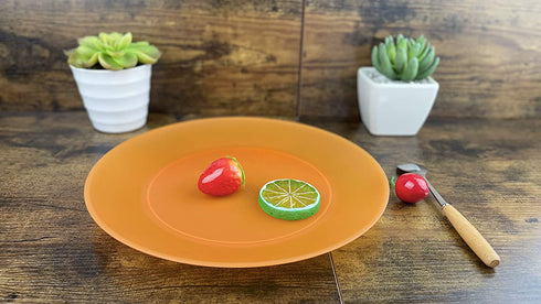 Everyday Plastic Reusable Plates BPA Free Dishwasher Safe Microwaveable set of 12 Great for Dinner Indoor Outdoor Use(Multi-color)