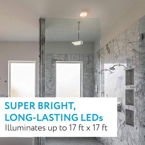 Brilliant Evolution Wireless Motion Sensor LED Ceiling Light, LED Closet Light, Indoor Motion Sensor Light, Outdoor Light, Cordless Battery Operated Light, Garage Light, Waterproof Shower Light