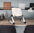 Mind Reader Collapsible Bookstand with Page Holders, Lap Desk with Adjustable Legs, Customizable Angles for Viewing, Working, Reading, Aluminum, White