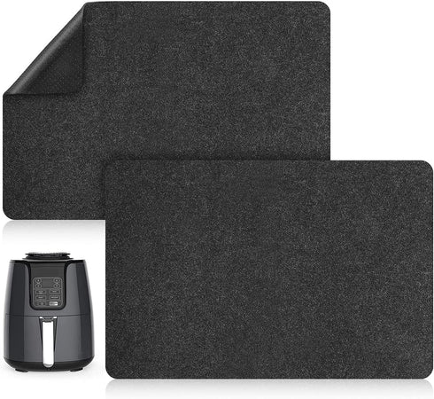 AIEVE Heat Resistant Mat for Air Fryer with Kitchen Appliance Sliders Function, 2 Pcs Kitchen Countertop Heat Protector Mat Kitchen Hot Pads for Ninja Foodi Air Fryer, Coffee Maker, Blender