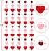 8 Packs Valentines Day Felt Heart Hanging String Garlands - NO DIY - Valentines Decorations - Valentine's Day Party Decorations Supplies - Valentines Burgundy Pink Red Heart Garland Decorations