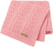 LAWKUL Neutral Baby Blankets 100 Cotton Breathable Baby Girl Receiving Blankets Swaddle Crochet Baby Blanket Newborn Gender Neutral Pink Knitted Baby Blankets Size 40x30 Inches