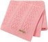 LAWKUL Neutral Baby Blankets 100 Cotton Breathable Baby Girl Receiving Blankets Swaddle Crochet Baby Blanket Newborn Gender Neutral Pink Knitted Baby Blankets Size 40x30 Inches